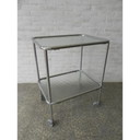 Chromed Steel Serving Car Tea wagon, Trolley By Maquet - 1950s