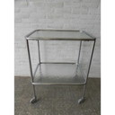 Chromed Steel Serving Car Tea wagon, Trolley By Maquet - 1950s