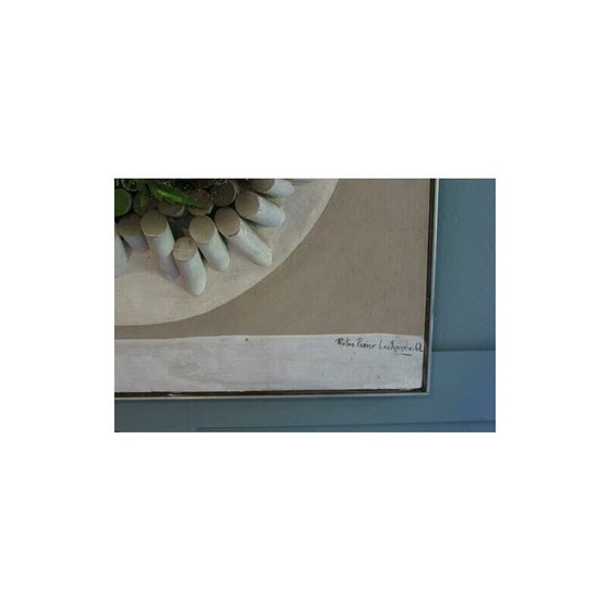 Image 1 of Vintage pop art mixed media painting by Pietro Psaier, 1960s