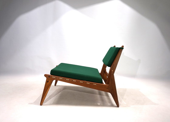 Image 1 of Chaise de chasse PGH Erzgebirge Arts and Crafts Annaberg Buchholz by H. Heger