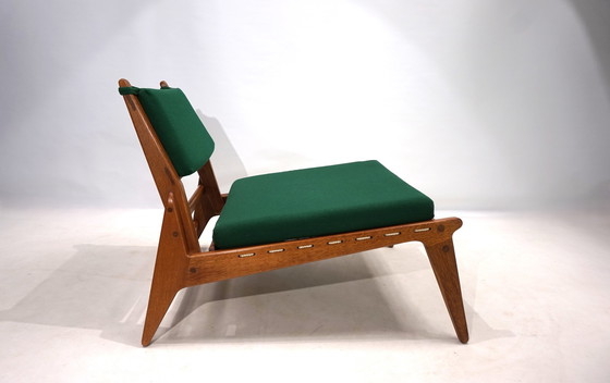 Image 1 of Chaise de chasse PGH Erzgebirge Arts and Crafts Annaberg Buchholz by H. Heger