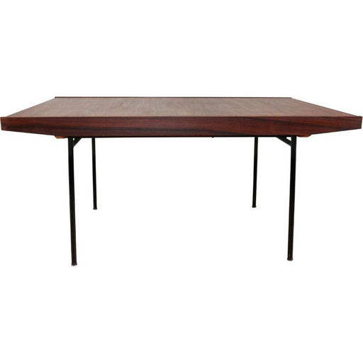 Vintage modernist table in rosewood by Alain Richard