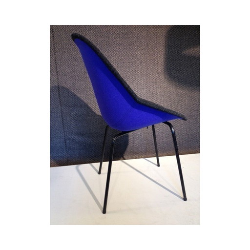Vintage fabric and metal chair by Genevievre Dangles, 1956