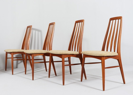 Image 1 of 4 sets of teak chairs by Niels Koefoed for Hornslet, model: Eva, Denmark, 1960s