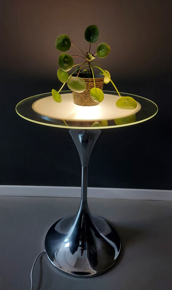 Image 1 of Vintage Side Table with Lighting