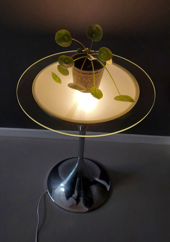 Image 1 of Vintage Side Table with Lighting