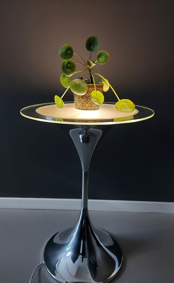 Image 1 of Vintage Side Table with Lighting