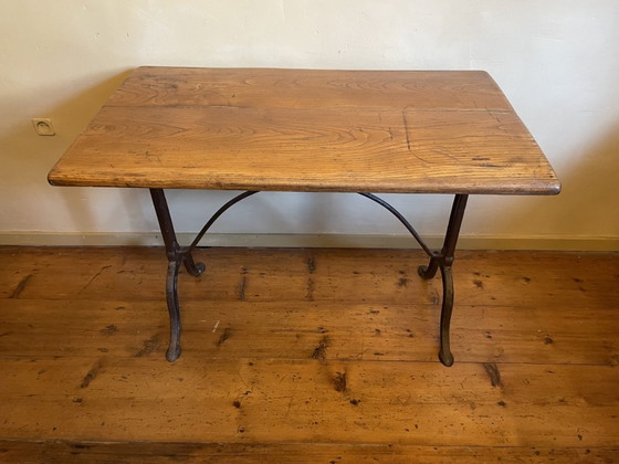 Image 1 of Bistro Cafe Table Antique French