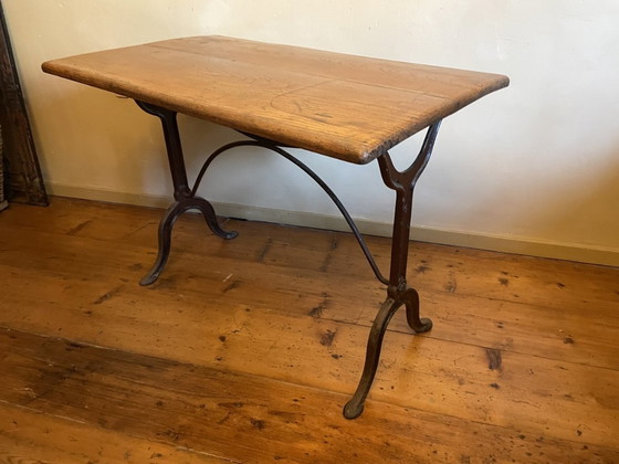 Image 1 of Bistro Cafe Table Antique French