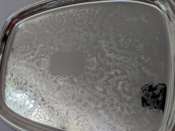 Image 1 of WMF silver plated tray with engraved motif