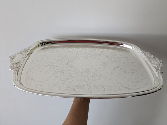 Image 1 of WMF silver plated tray with engraved motif