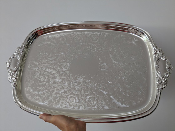 Image 1 of WMF silver plated tray with engraved motif