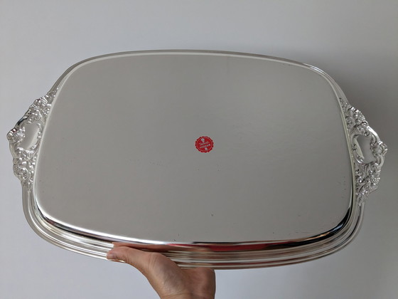 Image 1 of WMF silver plated tray with engraved motif