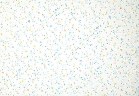 Image 1 of 12680 Vintage Mini Flower Wallpaper Eighties