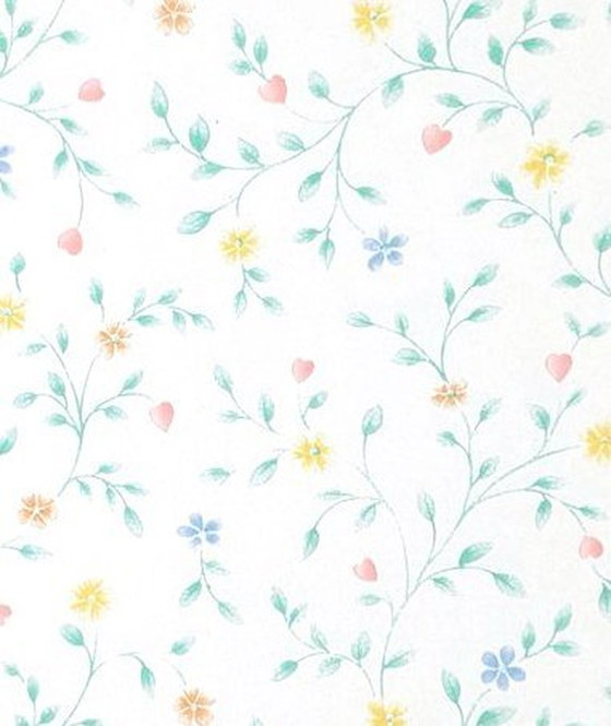 Image 1 of 12680 Vintage Mini Flower Wallpaper Eighties