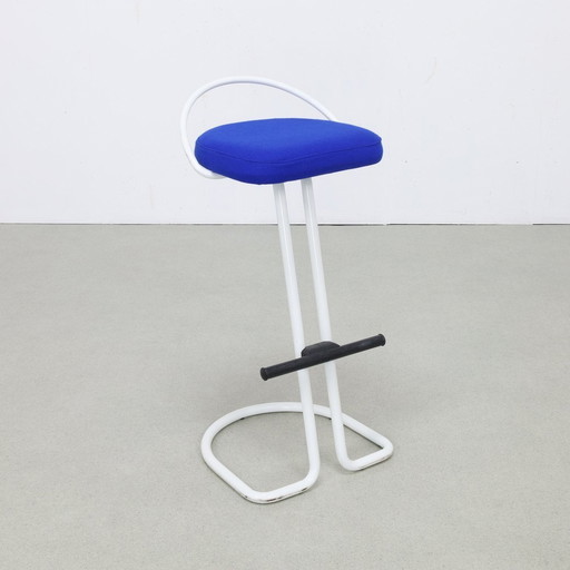 3X Barstool Postmodern, 1980S New Upholstered