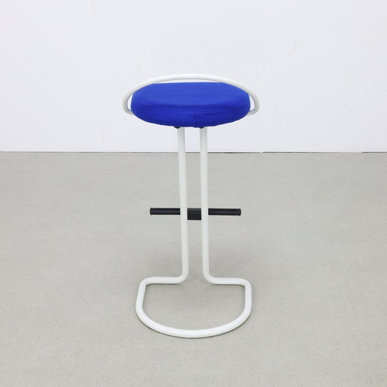 Image 1 of 3X Barstool Postmodern, 1980S New Upholstered