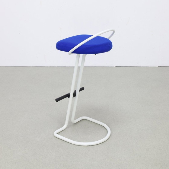 Image 1 of 3X Barstool Postmodern, 1980S New Upholstered