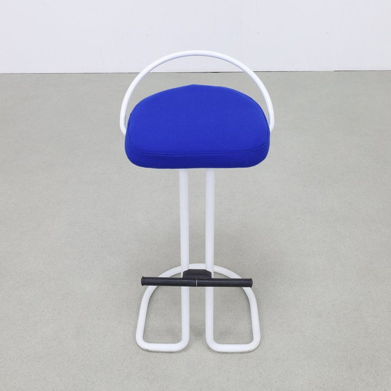 Image 1 of 3X Barstool Postmodern, 1980S New Upholstered