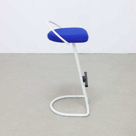 Image 1 of 3X Barstool Postmodern, 1980S New Upholstered