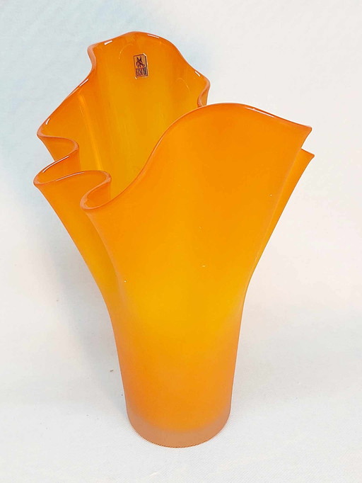 Erwin Eisch handblown art glas vase