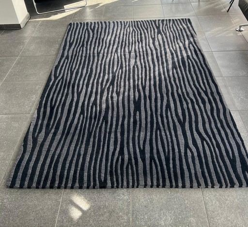 Wool zebra rug