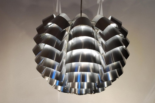 Orion" pendant 48cm in silver by Max Sauze for LIGNE SAUZE