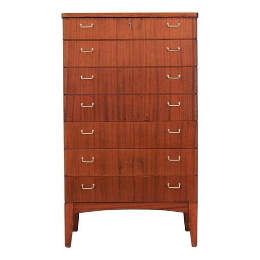 Mahogany chest of drawers, Scandinavian design, 1970s, production: Denmark