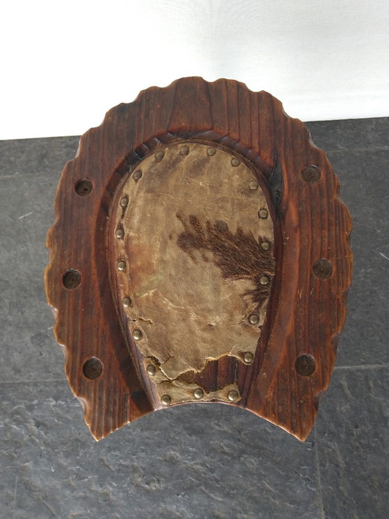 Image 1 of Chaise + Tabouret + Bougeoir Brutaliste Espagnol