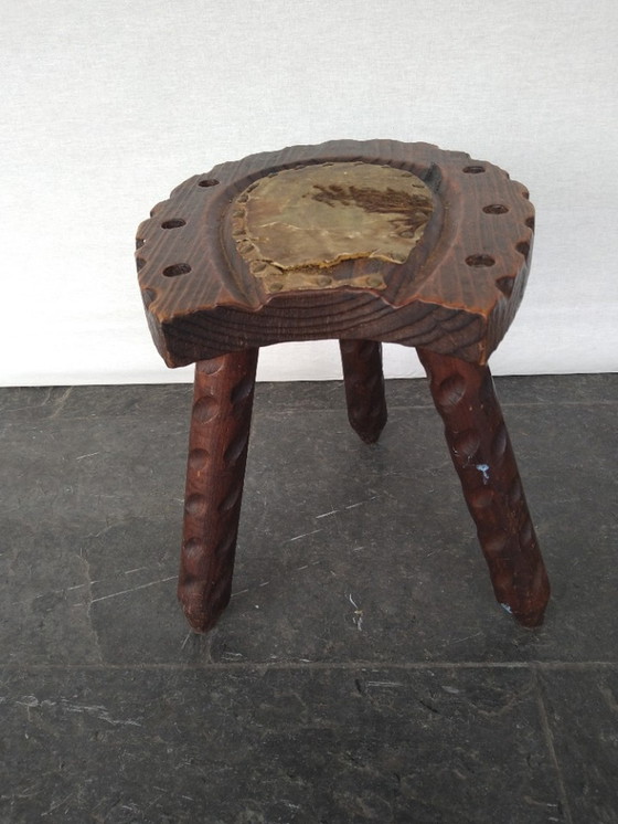 Image 1 of Spanish Brutalist Chair + Stool + Candleholder