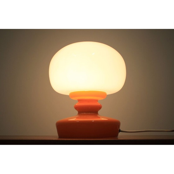Image 1 of Lampada da tavolo vintage in vetro arancione, anni '70