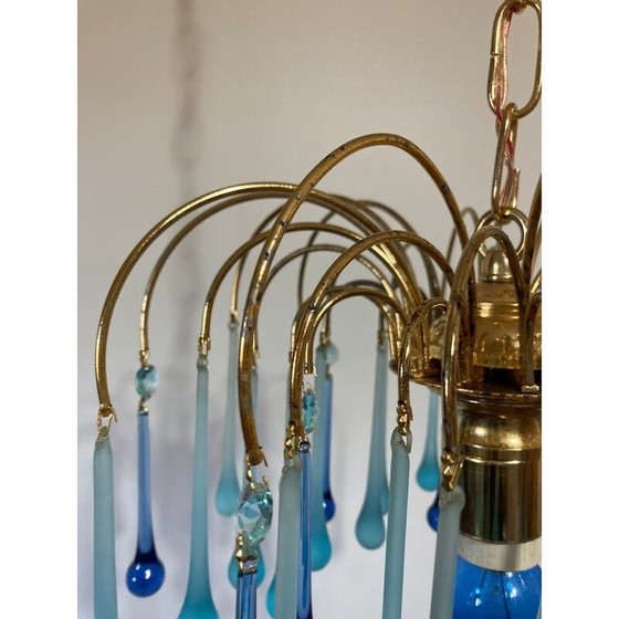 Image 1 of Vintage glass chandelier by Venini, Italy 1970s
