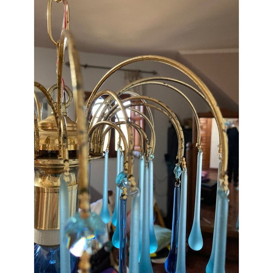 Image 1 of Vintage glass chandelier by Venini, Italy 1970s