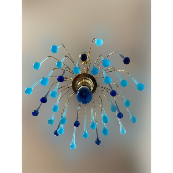 Image 1 of Vintage glass chandelier by Venini, Italy 1970s