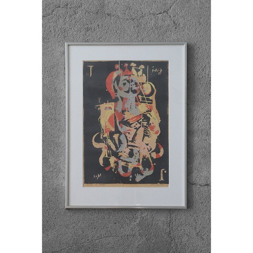 Vintage framed lithograph by Hardy Strid and Joker I, 1966