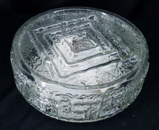 12450 Vintage Glass 60s Ceiling Light