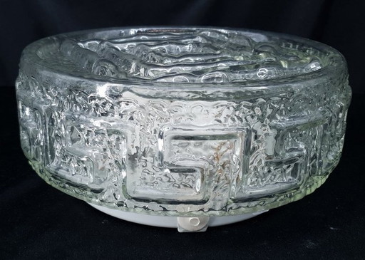 12450 Vintage Glass 60s Ceiling Light