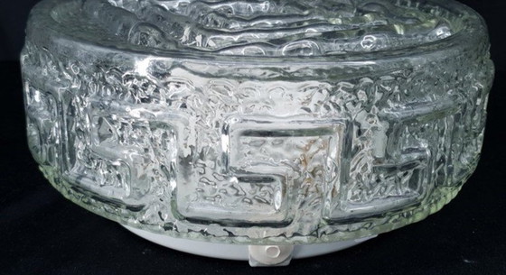 Image 1 of 12450 Vintage Glass 60s Ceiling Light