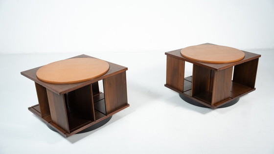 Image 1 of Tavolino girevole da caffè italiano di metà secolo di Gianfranco Frattini, Italia, anni '60 - 2 disponibili