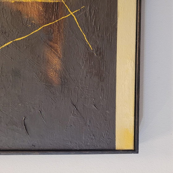 Image 1 of Vintage painting “Red and Black” by Andrés Mende, 2018