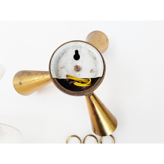 Image 1 of Pair of triple wall lamp - 1950s