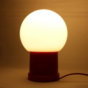 Solid vintage globe table lamp