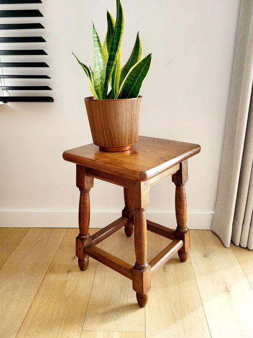 Wooden Side Table Or Plant Table Country Style, Solid Wood