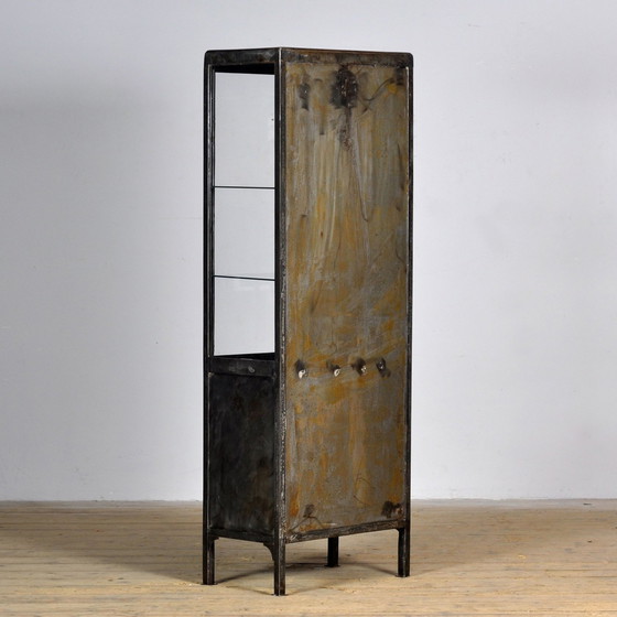 Image 1 of Vintage Iron And Glass Medical Cabinet, 1950’S
