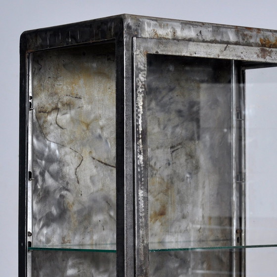 Image 1 of Vintage Iron And Glass Medical Cabinet, 1950’S