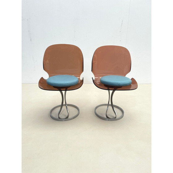 Image 1 of Coppia di sedie vintage in plexiglass, 1970