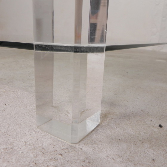 Image 1 of Mesa de vidrio con patas de acrílico, Bor Design, años 90