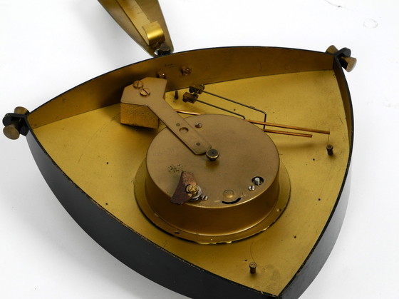 Image 1 of Original Mid Century mechanical Atlanta wall clock with 10 days movement and with gong