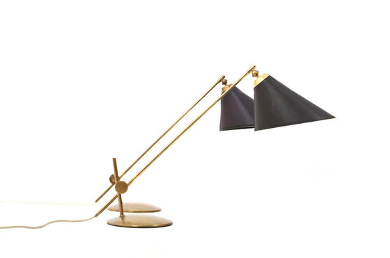 Image 1 of Lampes de table en laiton par Th. Valentiner, 1950, ensemble de 2