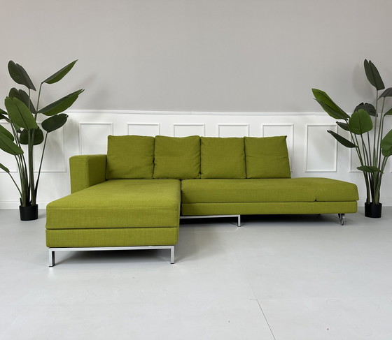 Image 1 of Brühl Fourtwo designer sofa fabric sofa bed Four Two + footstool